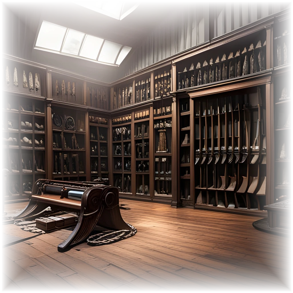 A fantasy armoury room